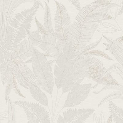 Landelijk behang Profhome 396542-GU vliesbehang licht gestructureerd met bloemmotief mat crème beige 5,33 m2