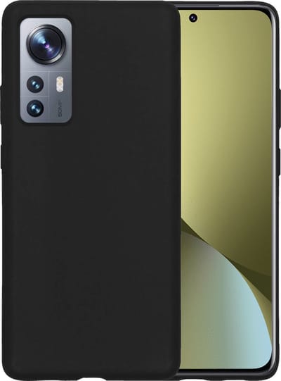 Hoesje - Geschikt voor Xiaomi 12 - Sterk & Shockproof - Hoes Cover - Siliconen Case - Telefoonhoesjes - Zwart