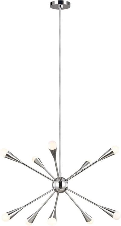 Feiss LED Kroonluchter | 3W 3000K 3000Lm 830 | Dimbaar | Polished Nickel