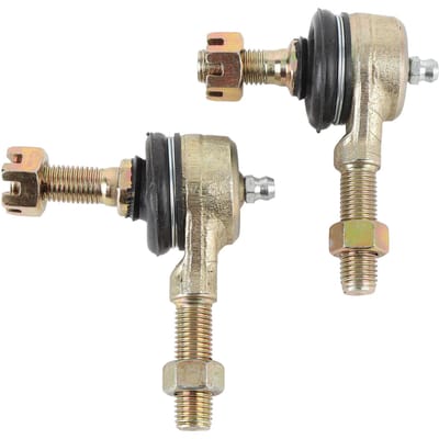 2 stuks M10 Spoorstanguiteind Set Kogelgewricht Staallegering Hoge Torsiebestendigheid Stofwerend Rubber voor 50cc 110cc 150cc 200cc 250cc beige