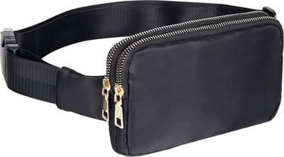 WiseGoods Luxe Crossbody Tas Dames - Heuptas Vrouwen - Crossbodytassen - Heuptasje - Heuptassen - Accessoires Cadeau - Tasje Zwart