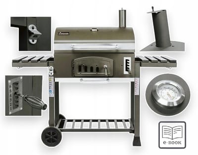 Activa Angular XXL Koolgrill Deluxe 70x46cm met Gietijzeren Haan