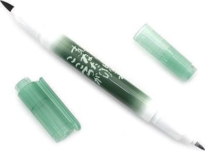 Sailor Mitsuo Aida Double-Sided, Japanese Brush Pen - Fine / Medium – Green Body