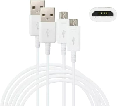 USB A naar Micro USB Kabel - 1,5 Meter Oplaadkabel 2x - Oplader kabel - Wit