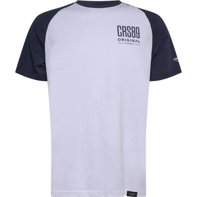Crosshatch Heren T-shirt van katoen met Bretsby-logo (Marine)