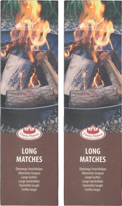 Fancy Flames BBQ/Barbecue lucifers - 90x - lange lucifers - 28 cm