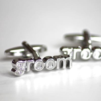 Manchetknopen Groom zilverkleurig - bruidegom - manchetknopen - trouwen - huwelijk - bruiloft - groom