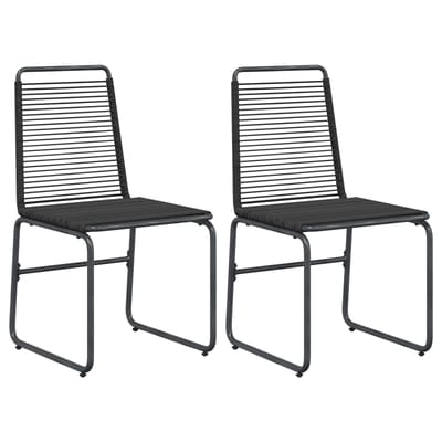 vidaXL - Tuinstoelen - 2 - st - Zwart - Rattan