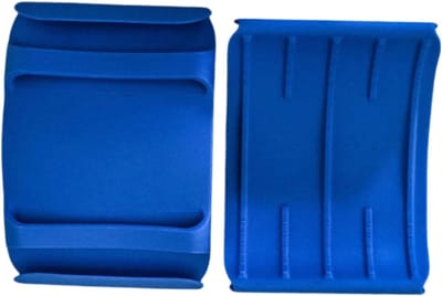 2 stuks siliconen antislip keukenklemmen - hittebestendige handzame voedselklemmen - antislip ovenwanten - groentesnijder handschoenen - met vaste vingerring - halfrond ontwerp - geschikt voor koken, grillen en voedselbereiding - blauw