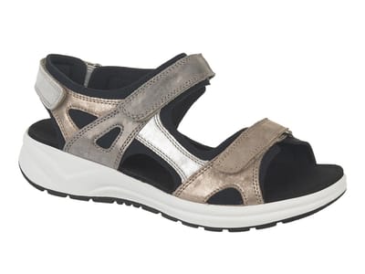 Fidelio Sandaal Hallux Hawaii Klittenband Los Voetbed H 646017-24 Mat Metallic Combi