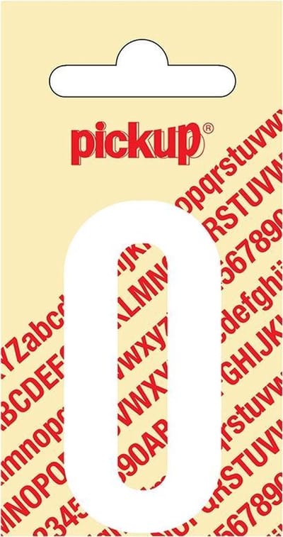Pickup plakletter Nobel 60 mm wit O - 31012060O