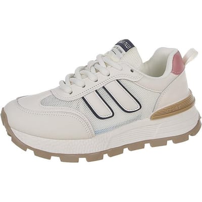 Lederen Mesh Ademend Dunne Sneakers Kinderen Zomer Nieuwe Dikke Zool Lichtgewicht Casual Wafel Forrest Gump Schoenen 40 white