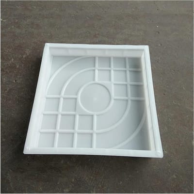 Betonmal Vierkant - Tuinpad Mal Stoeptegel Mal - Tuinpad Aanleggen - Herbruikbaar Plastic - 27x27x4cm - Wit