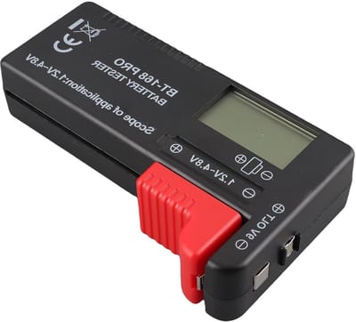 Batterijtester Universeel - Batterijmeter Testapparaat - Batterijen Controleren - Analoge Statusmeter - Compact Formaat - Zwart