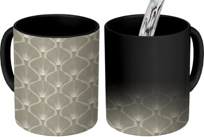 Magische Mok - Foto op Warmte Mokken - Koffiemok - Paneel - Ginkgo - Zand - Magic Mok - Beker - 350 ML - Theemok