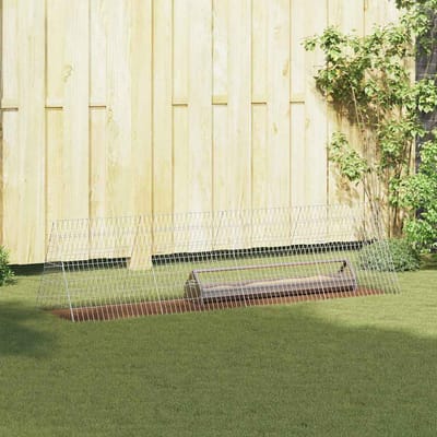 vidaXL - Kippenhok - zilver - 215 - x - 55 - x - 55 - cm - Gegalvaniseerd - staal