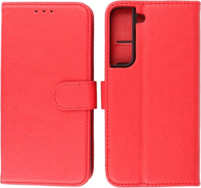 Hoesje Geschikt voor Samsung Galaxy S22 - Book Case Telefoonhoesje - Kaarthouder Portemonnee Hoesje - Wallet Cases - Rood