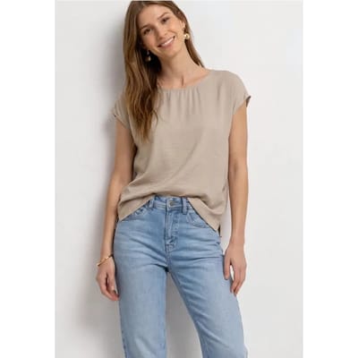 Blouse met ronde hals