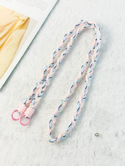Ntech Telefoonkoord Roze / Blauw - Verstelbare Telefoonketting - Universeel Koord Geschikt voor samsung , iPhone, Moto, LG, xiaomi, Telefoon