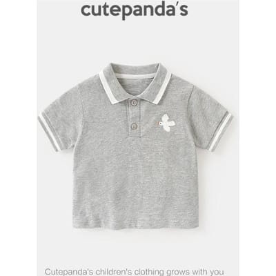 Babykleding Casual T-shirts met korte mouwen Zomer Jongens Poloshirts Kinderen Meisjes Baby Tops Zomer 120cm gray