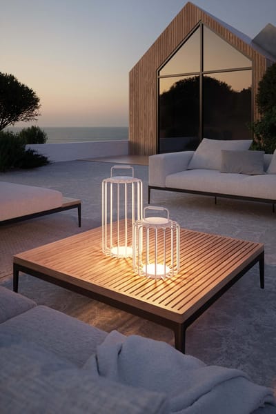 Villeroy & Boch tafellamp / acculamp / tuinlamp voor binnen en buiten - Bangkok 50cm - indoor/outdoor waterdicht - oplaadbaar met USB snoerloos IP65 - WIT