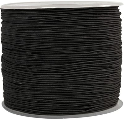 Elastisch Touw – 2 mm – Zwart – 50 Meter op Rol