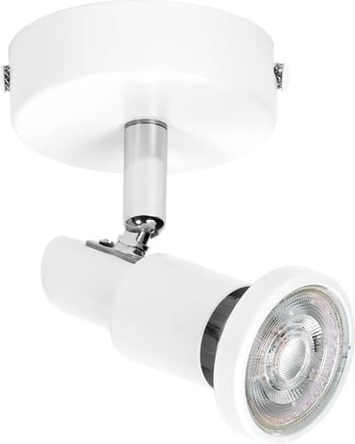 LEDVANCE LED SPOT GU10 1 x 3,4W, 230lm, wit, 2.700K kleurtemperatuur, warm witte lichtkleur, tijdloos ontwerp, vervangbare ledlamp, ideaal voor interieurs, CRI 90, verstelbare koppen