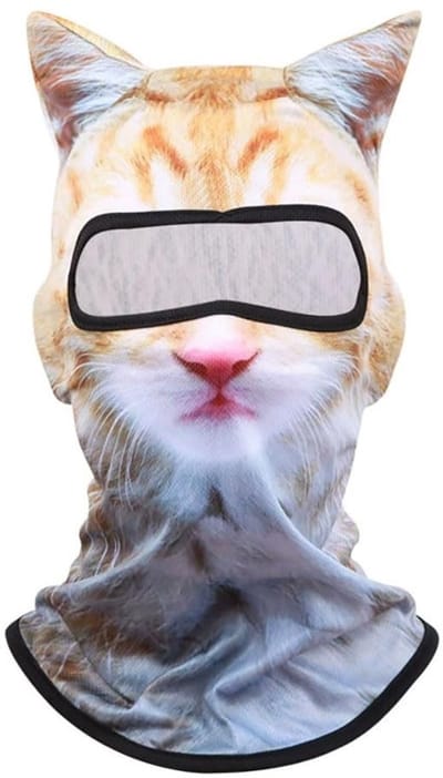 Dailygoods - Bivakmuts, motorfiets, zomermasker, 3D-hond, stormmasker, zonwering, gezichtsmasker, dierenpatroon, bivakmuts, uv-bescherming, stormmasker voor motorfiets, fietsen, skiën, outdoorsport, 2#
