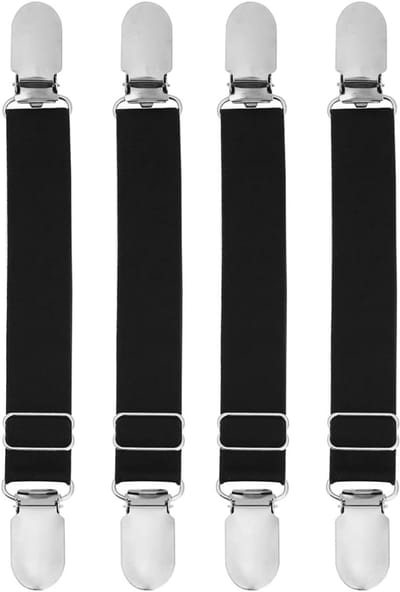 Verstelbare Elastische Kousenbanden met Antislip Metalen Clips voor Heren en Dames