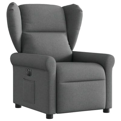 vidaXL - Fauteuil - elektrisch - verstelbaar - stof - donkergrijs