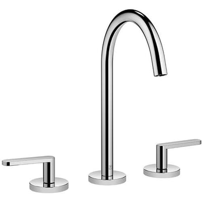 Dornbracht Meta three-hole basin mixer with drain set 20713661-00