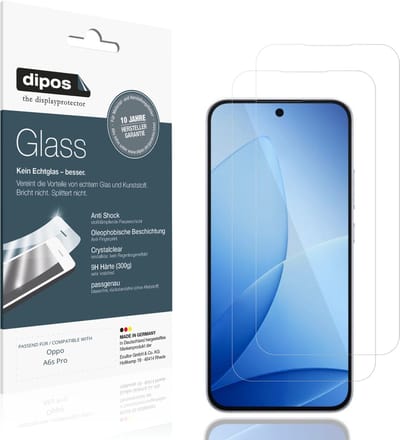 dipos – 2x Pantserfolie geschikt voor Oppo A6s Pro | 9H Screenprotector