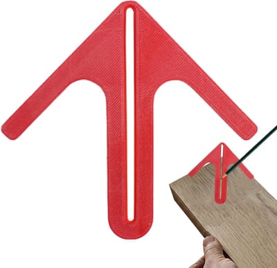 Center Finder - Positioneringshulp - Houtbewerking Nauwkeurig - Ingebouwde Geleider - 12.2x11.5cm - Grijs
