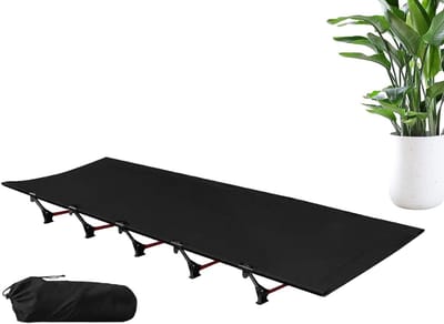 Draagbaar Kampeerbed - Opvouwbaar Ledikant - Buiten Ontspannen - Gereedschapsloze Montage - 192 cm Lengte - Zwart