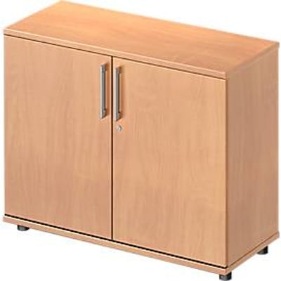 Vleugeldeurkast TETRIS WOOD - B 1000 x D 421 x H 800 mm - 2 OH - hoogte inclusief glijders - beuken decor - ons merk Schäfer Shop Genius