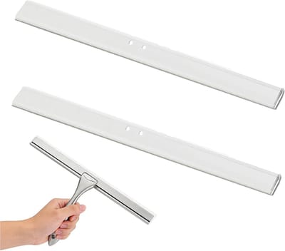 Vervangende Rubber Trekker voor Glazen Douchedeuren - Universele Flexibele Trekker met Rubber Lip en Blad (Wit)