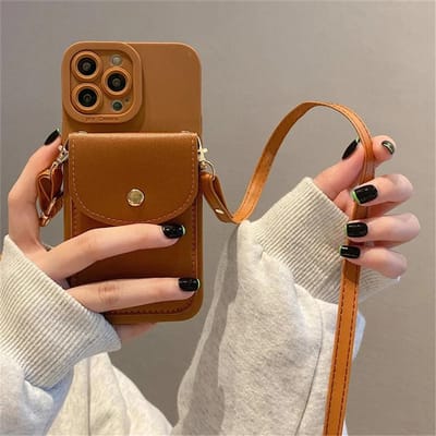 Luxe Portemonnee Leer Crossbody Nekband Lanyard Telefoonhoesje voor iPhone 17 Pro 16 14 11 13 15 Pro Max Plus Air Kaarthouder Cover For iphone15Plus&Case & Strap