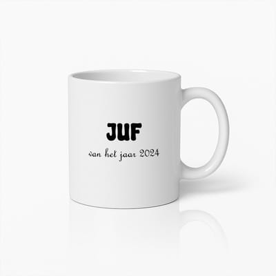 Juf van het Jaar 2024 Mok – Ideaal Cadeau om Je Favoriete Juf te Waarderen