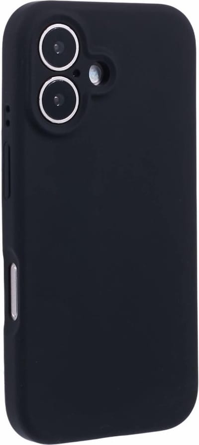 Lunso Geschikt voor iPhone 16 Plus hoesje - Flexibel siliconen Backcover - Zwart