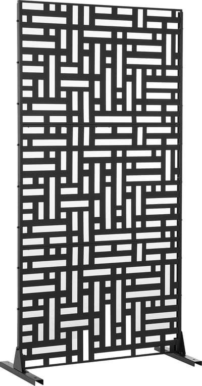 Scheidingswand Bernalda kamerscherm 180x90x40 cm zwart casa.pro