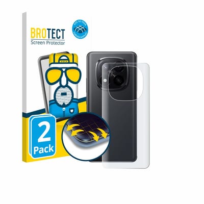 BROTECT - Screenprotector voor Xiaomi Redmi Note 14 Pro Plus 5G (Achterkant) - Folie Beschermfolie matte volledig dekking 2 Stuks