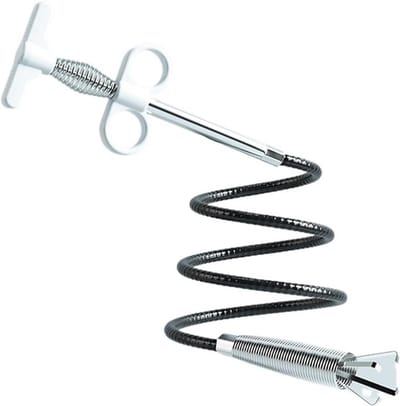 Afvoer Ontstopper Slang - Riolering Reiniger - Verstopte Afvoer Verhelpen - Flexibel Veerontwerp - 90 cm - Wit