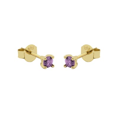 Karma Oorknoppen zirkonia Lavender
