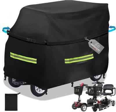Waterdichte Scooterhoes voor Mobiele Scootmobielen - 420D Oxford, 124 x 58 x 99 cm, Zwart