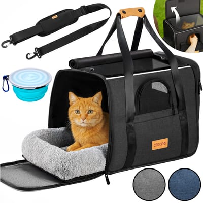 Cadoca Reismand Kat - Drinkbak Wasbaar 44x34x31cm tot 20kg - Antraciet