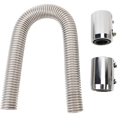 Radiatorslang 24in RVS Efficiënte Koeling Radiateur Koelvloeistof Slang Kit voor 1?14 in 1?12in zilver