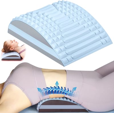 Ergonomisch Kussen voor Rug- en Nekondersteuning, 2-in-1 Stretcher voor Spierontspanning en Pijnverlichting, Orthopedisch Lumbar Kussen voor Thuisgebruik