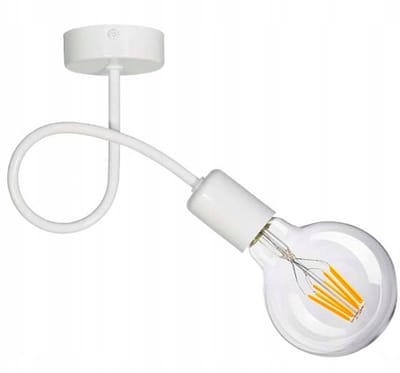 Wandlamp Draad Loft Wit E27 Edison Stijl