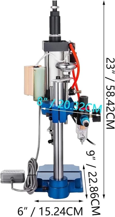 Pneumatische Ponsmachine - Voetpedaal Machine - Metaalbewerking Zwaar - Hoge Druk Capaciteit - Werkhoogte 200mm