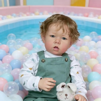 Reborn Babypoppen - Levensgrote baby pop - Rollenspel - Volledig waterdicht vinyl - 50 cm - Blauw